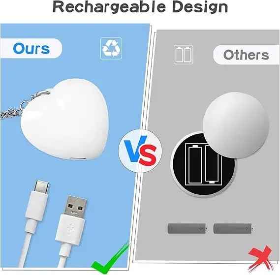 Heart Keychain USB Mini Flashlight