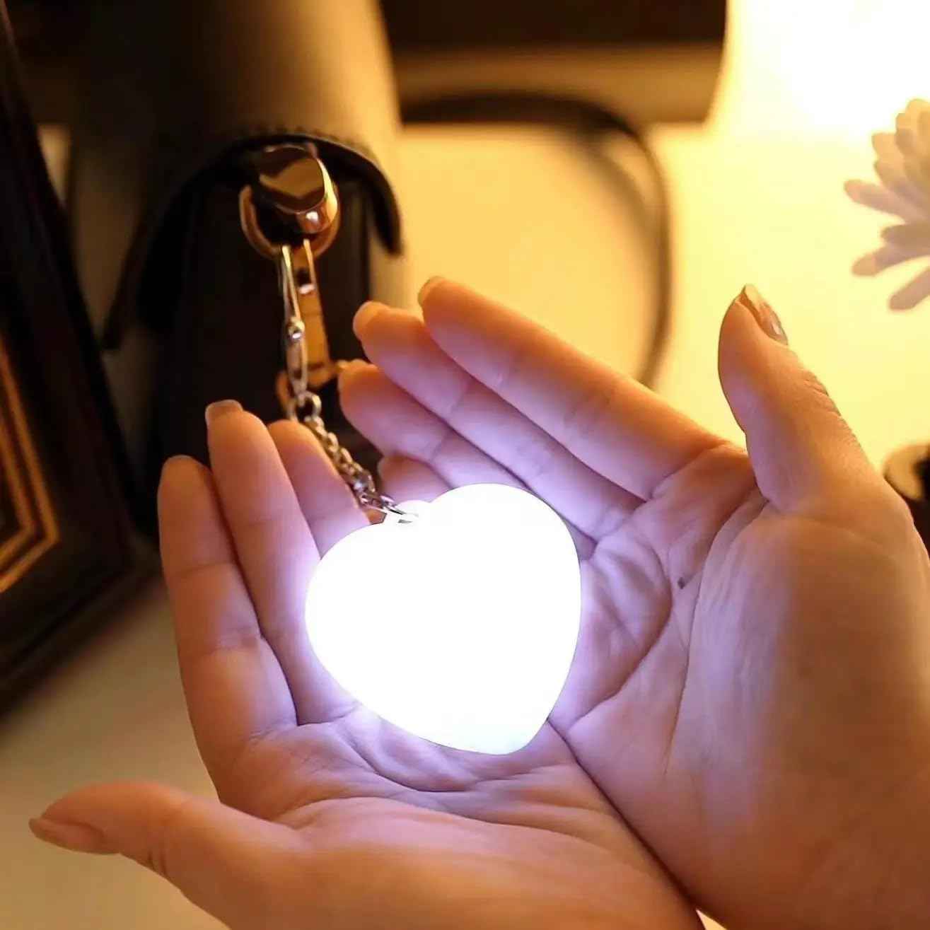 Heart Keychain USB Mini Flashlight
