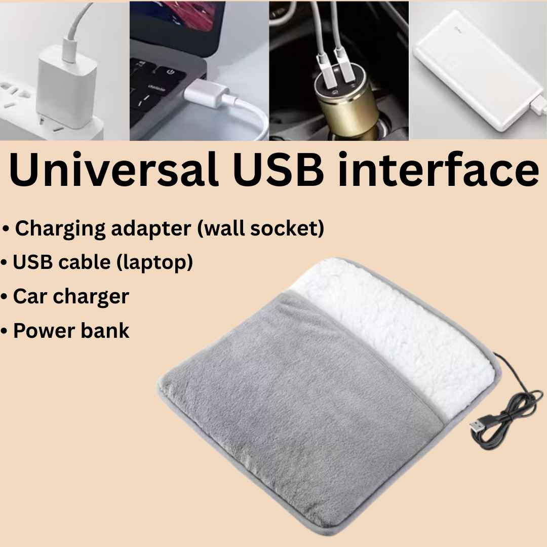 Electric Heated Foot Warmer & Massager Pain Relief Heat Therapy Pad for Home & Office(Multi)