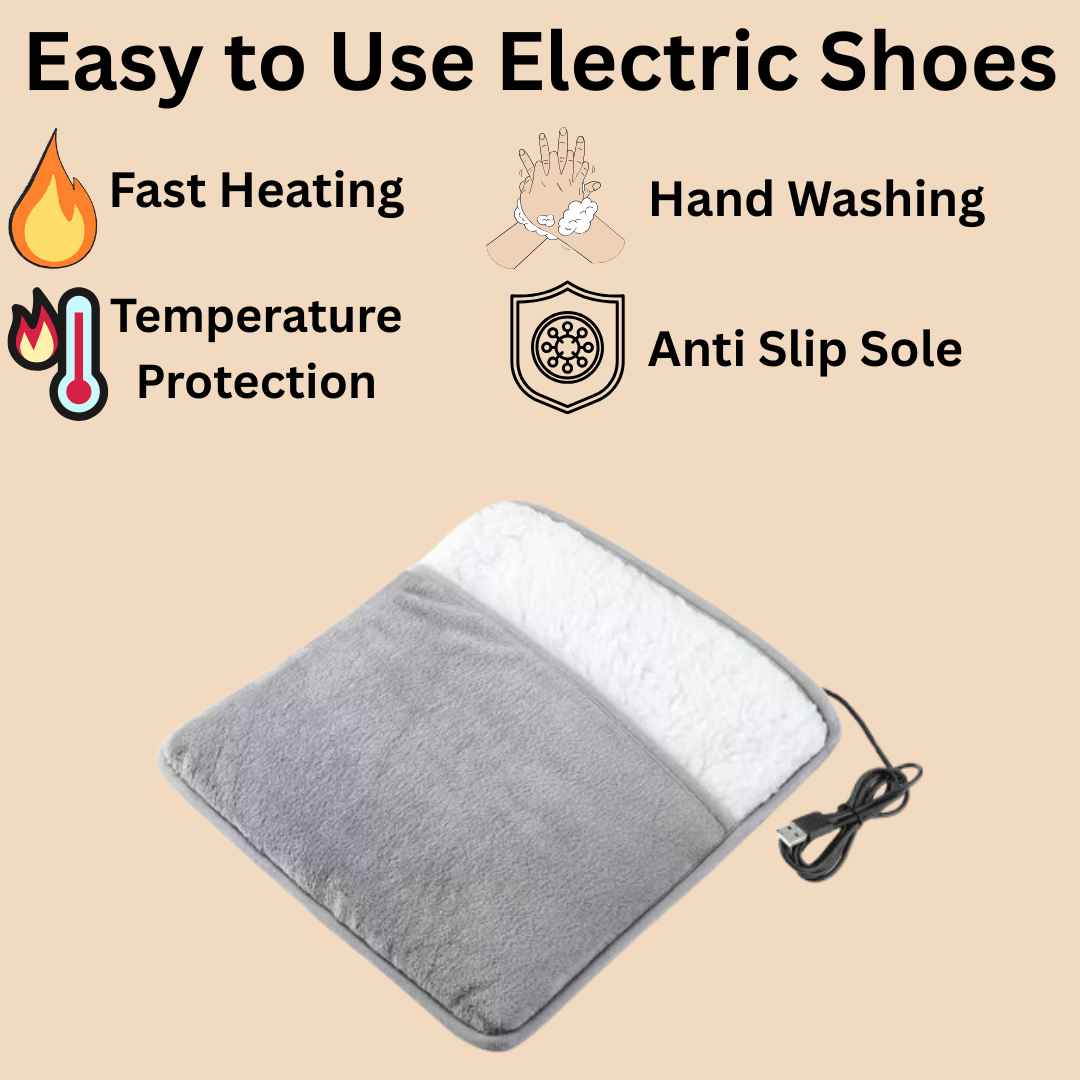 Electric Heated Foot Warmer & Massager Pain Relief Heat Therapy Pad for Home & Office(Multi)