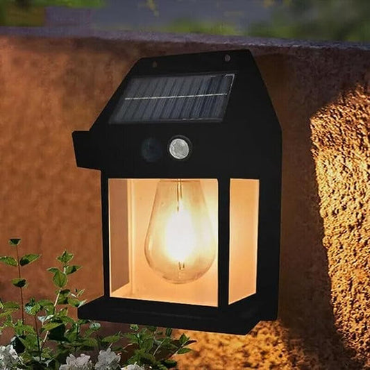 Solar Motion Sensor LED Wall Light – Waterproof Outdoor Sconce