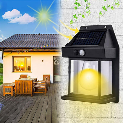 Solar Motion Sensor LED Wall Light – Waterproof Outdoor Sconce
