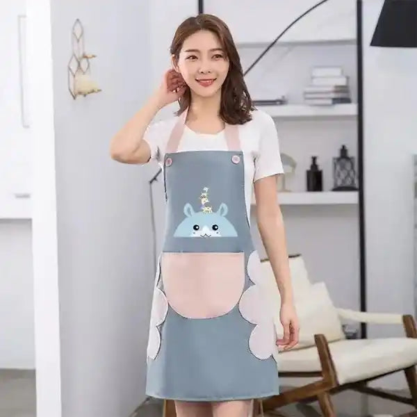 Square Print Cooking Apron
