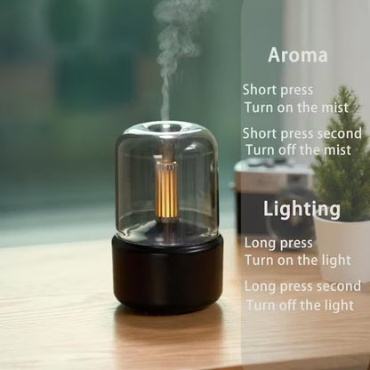 2-in-1 Lamp Humidifier Lamp Aroma Diffuser Cool Mist Night Lamp