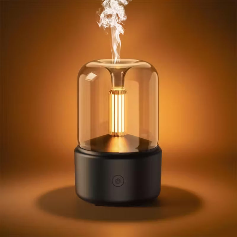 2-in-1 Lamp Humidifier Lamp Aroma Diffuser Cool Mist Night Lamp